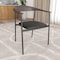 Leisuremod Kora Modern Leather Dining Arm Chair with Iron Legs Brown/Black, 4PK KCWN-21BL4 - alternate 6