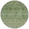 Homeroots 8' Olive Green And Beige Round Floral Washable Indoor Outdoor Area Rug 605731 - alternate 6