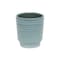Homeroots Celadon Ceramic 35 Ounce Striped Round Distressed Pot Planter 487403 - alternate 1