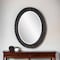 Homeroots 33" Black Ornate Oval Wood Framed Accent Mirror 384183 - alternate 6