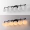 Jonathan Y Louis Parisian Globe 40" 6-Light Metal/Frosted Glass Modern Contemporary LED Vanity Light, Black JYL3560B - alternate 6