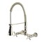 Kingston Brass Double-Handle Wall-Mount Pre-Rinse Bridge Kitchen Faucet, Polished Nickel GS1246ZX - alternate 1
