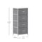 Flash Furniture Harris 4 Drawer Vertical Storage Dresser with White Cast Iron Frame, White Wood Top and Gray Easy P WX-5L203L-W-WH-GR-GG - alternate 6