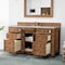 James Martin Vanities Bristol 60'' S Vanity, Saddle Brown w/ Victorian Sil Silestone Top w/FreePower Wireless Charger 157-V60S-SBR-FVSL - alternate 6