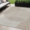 Homeroots 5' X 8' Beige And Ivory Geometric Washable Indoor Outdoor Area Rug 597602 - alternate 1