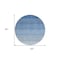 Homeroots 8' Blue And Gray Round Ombre Washable Indoor Outdoor Area Rug 595801 - alternate 5