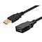 Monoprice USB 2.0 Extension Cable, 3 ft.L, Black 5432 - alternate 1