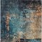 Homeroots 5' X 8' Teal Blue Black And Copper Abstract Washable Indoor Outdoor Area Rug 606075 - alternate 5