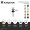 Kingston Brass Lift and Turn Sink Drain with Overflow, 17 Gauge, Antique Copper KB300AC - alternate 2