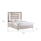 Homeroots Beige White And Chrome Wood Upholstered Lighted King Bed Frame 564756 - alternate 7