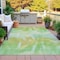 Homeroots 8' X 10' Green And Ivory Abstract Washable Indoor Outdoor Area Rug 631344 - alternate 5