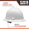 Malta Dynamics Full Brim Hard Hat, Polyethylene, 4 Point Ratchet, Type 1, Class E and G, White HHW2004-Case - alternate 6
