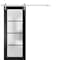 Sartodoors Sturdy Barn Door Frosted Tempered Glass Planum 2132 Black 42x80 Solid Core Modern Interior PLANUM2132BD-S-BLK-42 x 80 - alternate 1