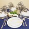 Smarty Had A Party White w/Gold Marble Stroke Round Plastic Dinnerware Set (120 Dinner Plates+120 Salad Plates), 240PK 900WGVP-CASE - alternate 1