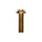 Auveco 10-32 x 5/8in Slotted Round Head Brass Machine Screw, 100PK 3859 - alternate 1