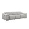 Homeroots 107" Light Gray Italian Leather Reclining Metal USB Sofa 720289 - alternate 7