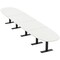 Skutchi Designs 18ft Conference Table With Power Unit | 18 Person Modular Boval Meeting Table | Harmony Series HAR-BOVL-48X216-T.BK-W960-NA - alternate 1