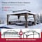 Sunjoy Kingston 16x12 Gazebo, Steel & PC Roof Hardtop Gazebo with Curtain and Netting, Brown Aluminum Posts A10204388200 - alternate 7