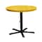 Leisure Craft 36" Round Perforated Pedestal Table, Portable, 30"H, Yellow 36TAB30-YELLOW - alternate 1