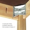 Diversified Spaces Wooden Leg Tables with Compartments, Oak, Wood Frame, 60 in W, Black C721LBBK30E - alternate 7