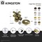 Kingston Brass 1/2" FIP x 3/8" O.D. Comp Quarter-Turn Angle Shut-Off Valve with Flange, Antique Brass CC43103XK - alternate 2