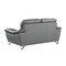 Homeroots 86" Gray Leather Sofa With Silver Legs 329499 - alternate 6