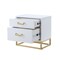 Homeroots 20" Gold And White End Table With Two Drawers 544087 - alternate 7