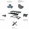 Lorell Lorell X-type Slim Desk Riser - 33 lb Load Capacity - 16.5" Height x 20" Width - Desktop - Black 99539 - alternate 10