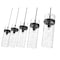 Z-Lite Fontaine 5 Light Linear Chandelier, Matte Black, 44.25 In W 7002P5-5L-MB - alternate 5