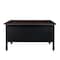Regency Mesa Steel Single Pedestal Teacher's Office Desk 48in x 30in - Neo Walnut Top, Black Base 66348SPNWBK - alternate 4