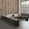 Regency Fusion 4 Person Bench Workstation W/ Privacy Panel, 96 in W X Wood, Metal, Noble Oak MFBPD9658NO - alternate 6