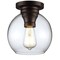 Jonathan Y Atlas 7.75" Metal/Glass LED Flush Mount, Oil Rubbed Bronze JYL7443A - alternate 1