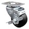 Service Caster 3 Inch Soft Rubber Wheel Swivel Top Plate Caster with Brake SCC-20S314-SRS-TLB-TP2 - alternate 1