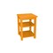 Homeroots 28" Yellow Solid Wood Nightstand 548321 - alternate 1