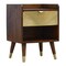 Homeroots 23" Brown Solid Wood One Drawer Nightstand 701707 - alternate 9