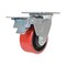 Vestil Polyurethane Swivel With Total Brake Caster 4 In. Diameter x 2 In. Width 792 lb Red/Black CST-VE-4X2PU-SWTB - alternate 1