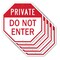 Signmission Private Do Not Enter, 10 inch X 10 inch, Aluminum Metal Signs, 5PK OC-A-5Pack-10-137 - alternate 1