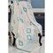 Homeroots 50" X 60" Aqua And Off White Cotton Woven Geometric Throw Blanket with Fringe 516538 - alternate 5
