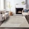 Homeroots 3' X 5' Beige And Ivory Geometric Washable Indoor Outdoor Area Rug 597601 - alternate 6