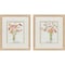 Homeroots Set Of Two Wiry Poppies Brown Framed Wall Art, 2PK 649316 - alternate 1