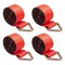 Mytee Products 4PK Winch Strap 4inx30ft Red Tie Down w/Delta Ring WLL# 5400 lbs for Flatbed Truck, 4PK WS430D-Rx4 - alternate 1