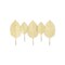 Homeroots 18in Golden Aluminum Leaf Five Hook Wall Mount Coat Rack 571649 - alternate 7