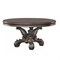 Homeroots Gray Solid Wood Pedestal Base Round Top Dining Table 347327 - alternate 1