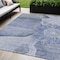 Homeroots 5' X 8' Sky Blue And Indigo Floral Washable Indoor Outdoor Area Rug 582243 - alternate 1
