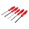 Mayhew Pro Series Screwdriver Set, 5-Piece, Alloy Steel, Brushed, Red 26028C - alternate 3