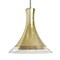 Besa Lighting Rio Stem Pendant, Gold Foil/Clear, Satin Nickel Finish, 1x9W LED 1TT-RIOGF-LED-SN - alternate 1