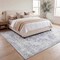 Jonathan Y Eleanor Vintage Medallion Border Non-Slip Machine-Washable Light Gray/Ivory 3 ft. x 5 ft. Area Rug VOR100A-3 - alternate 6