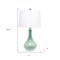 Homeroots 26" Aqua Ceramic Novelty Table Lamp With White Drum Shade 643477 - alternate 1