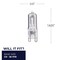 Bulbrite Pack of 5 Halogen T4 Bi-Pin Base G9 Light Bulb, 35 Watt, Clear, 5PK 860827 - alternate 3