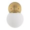 Jonathan Y Louis Parisian Globe 5.8 in. 1-Light Metal/Frosted Glass Modern Contemporary LED Vanity Light, Gold P JYL3534A - alternate 8